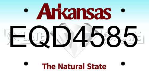 EQD4585 Arkansas License Plate
