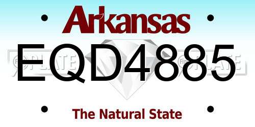 EQD4885 Arkansas License Plate
