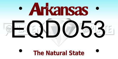 EQDO53 Arkansas License Plate