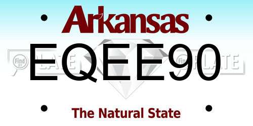 EQEE90 Arkansas License Plate