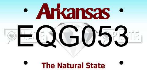 EQG053 Arkansas License Plate