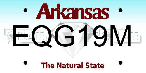 EQG19M Arkansas License Plate