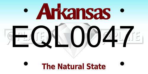 EQL0047 Arkansas License Plate