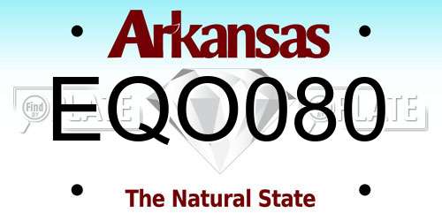 EQO080 Arkansas License Plate