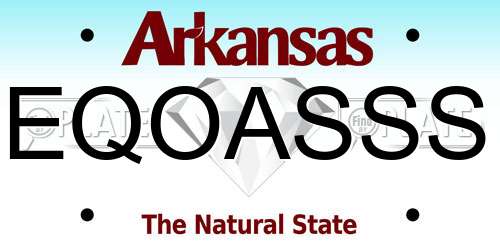 EQOASSS Arkansas License Plate