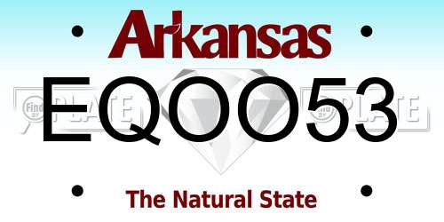 EQOO53 Arkansas License Plate