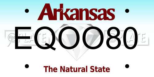 EQOO80 Arkansas License Plate