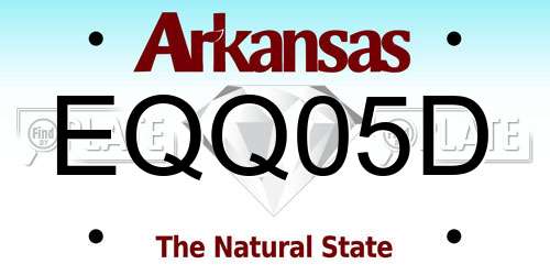 EQQ05D Arkansas License Plate