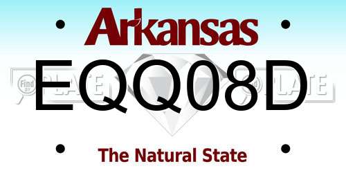 EQQ08D Arkansas License Plate