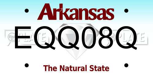 EQQ08Q Arkansas License Plate