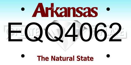 EQQ4062 Arkansas License Plate