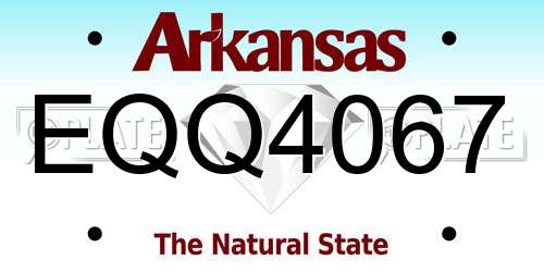 EQQ4067 Arkansas License Plate