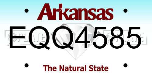 EQQ4585 Arkansas License Plate