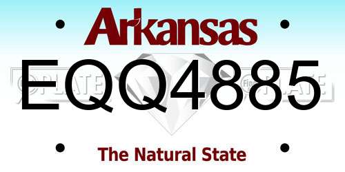 EQQ4885 Arkansas License Plate