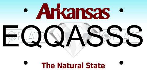 EQQASSS Arkansas License Plate