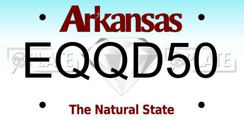 EQQD50 Arkansas License Plate