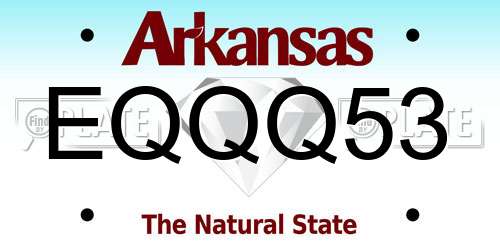 EQQQ53 Arkansas License Plate