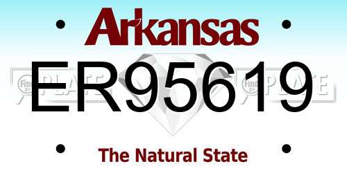 ER95619 Arkansas License Plate