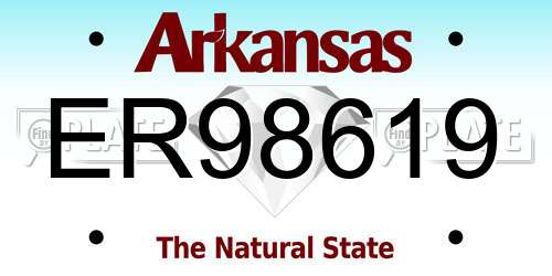 ER98619 Arkansas License Plate
