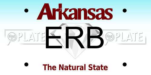 ERB Arkansas License Plate