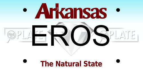 EROS Arkansas License Plate