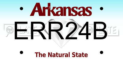 ERR24B Arkansas License Plate