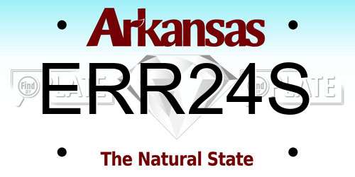 ERR24S Arkansas License Plate