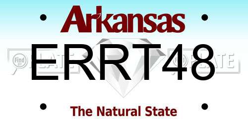 ERRT48 Arkansas License Plate