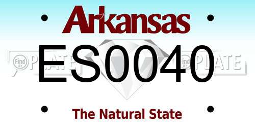 ES0040 Arkansas License Plate