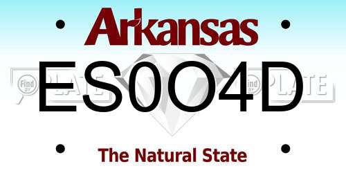ES0O4D Arkansas License Plate