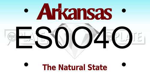 ES0O4O Arkansas License Plate