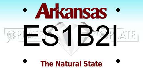 ES1B2I Arkansas License Plate