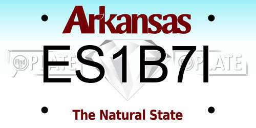 ES1B7I Arkansas License Plate