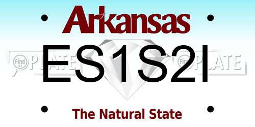 ES1S2I Arkansas License Plate