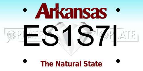 ES1S7I Arkansas License Plate