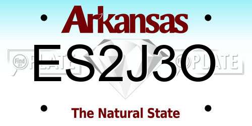 ES2J3O Arkansas License Plate
