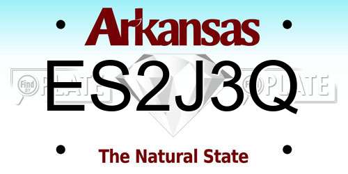 ES2J3Q Arkansas License Plate