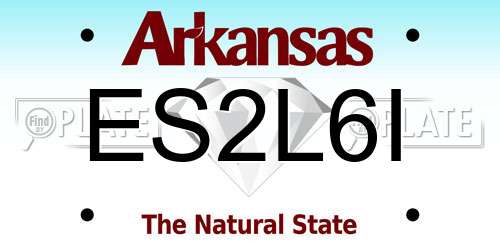 ES2L6I Arkansas License Plate