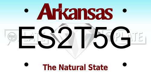 ES2T5G Arkansas License Plate