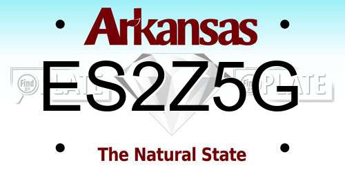 ES2Z5G Arkansas License Plate