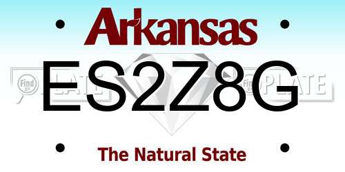 ES2Z8G Arkansas License Plate