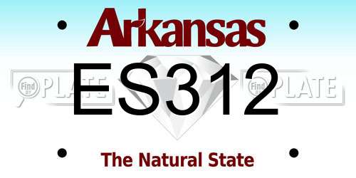 ES312 Arkansas License Plate