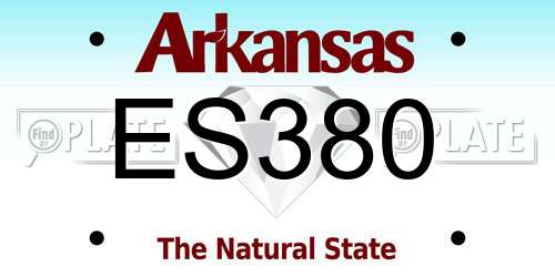 ES380 Arkansas License Plate