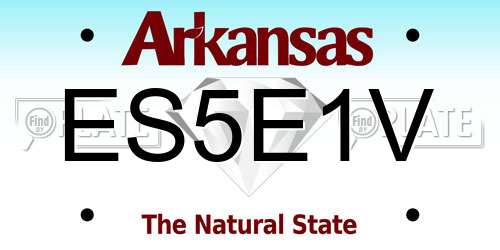 ES5E1V Arkansas License Plate