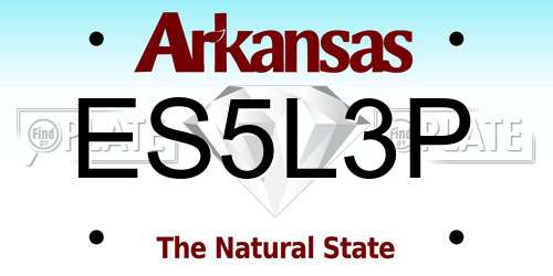 ES5L3P Arkansas License Plate