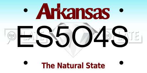 ES5O4S Arkansas License Plate