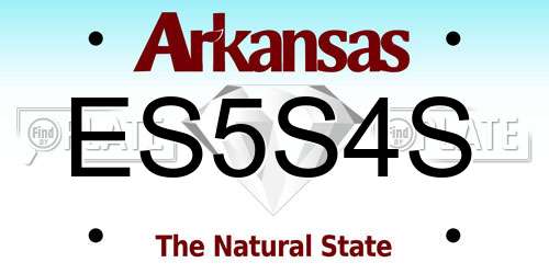 ES5S4S Arkansas License Plate