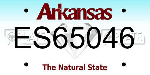 ES65046 Arkansas License Plate