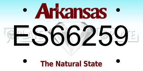 ES66259 Arkansas License Plate