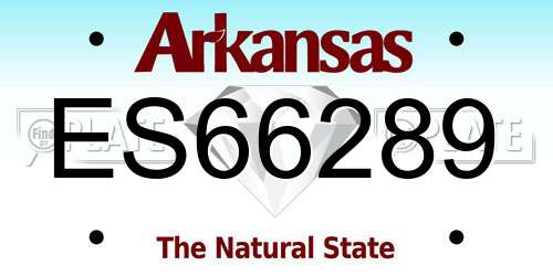 ES66289 Arkansas License Plate